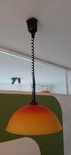 Retro/ vintage glazen lamp, Huis en Inrichting, Lampen | Hanglampen, Ophalen, 50 tot 75 cm, Retro / vintsge, Glas