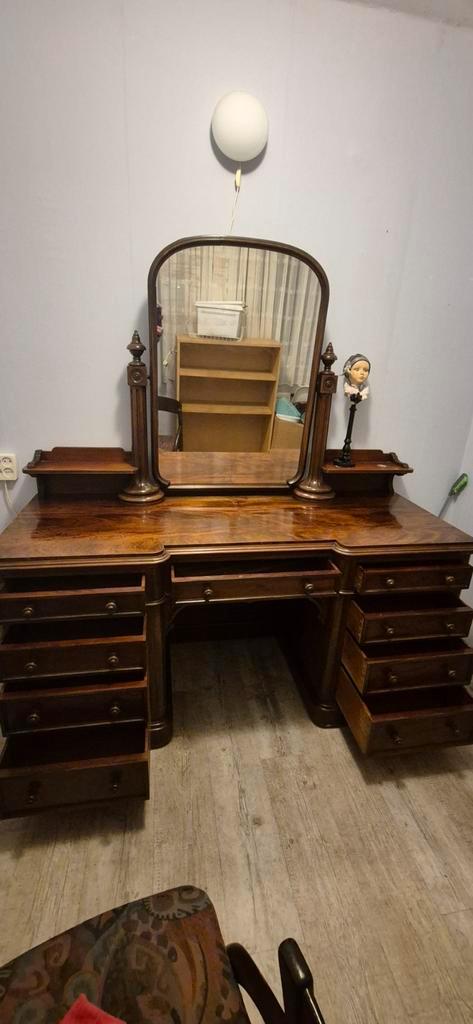 Antieke Engelse Kaptafel - Ruim 100 Jaar Oud, Huis en Inrichting, Kasten | Secretaires, Gebruikt, Ophalen of Verzenden