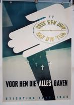 Poster Geef een Uur Dodenherdenking 40-45 Groot en Klein, Rechthoekig Staand, Verzenden, Zo goed als nieuw, A1 t/m A3