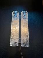 Leuke vintage wandlamp figuurglas en chroom jaren 60, Ophalen of Verzenden, Zo goed als nieuw, Glas, 60 jaren vintage retro