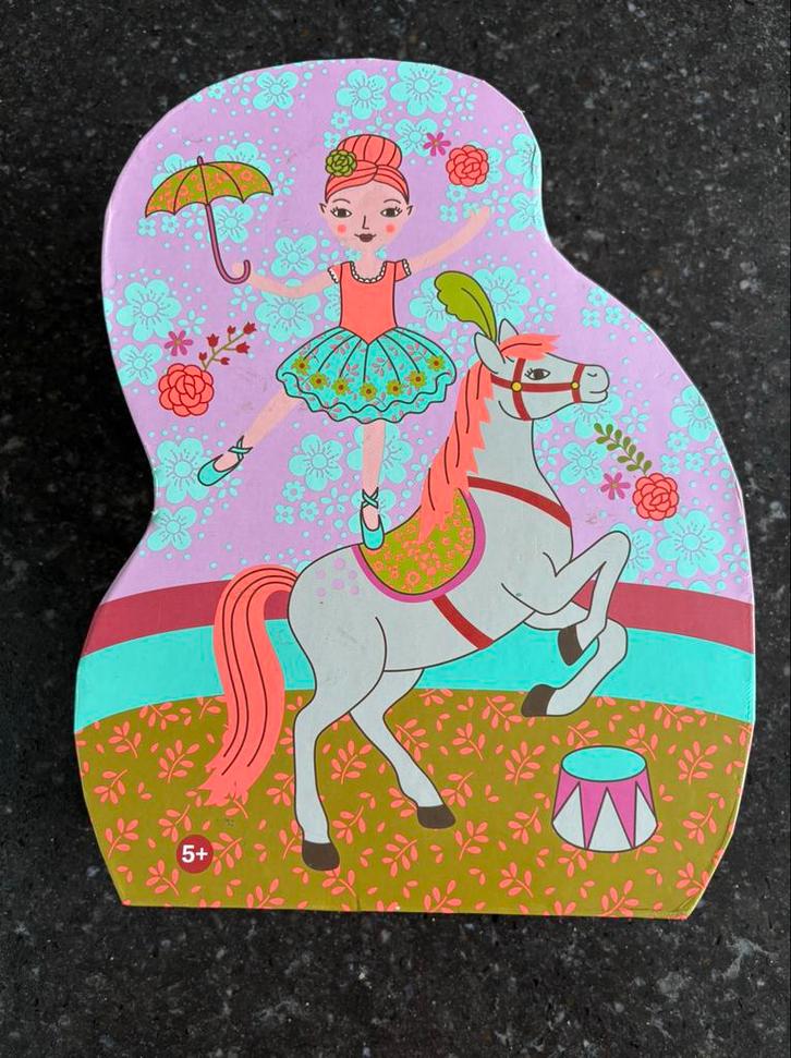 Legpuzzel kind 5+ , 99 stukjes, ballerina en paard ZGAN, Kinderen en Baby's, Speelgoed | Kinderpuzzels, Zo goed als nieuw, 6 jaar of ouder