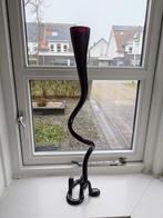 Pavali handgeblazen glazen vaas in topstaat, Zwart, Ophalen of Verzenden, 75 cm of meer, Glas