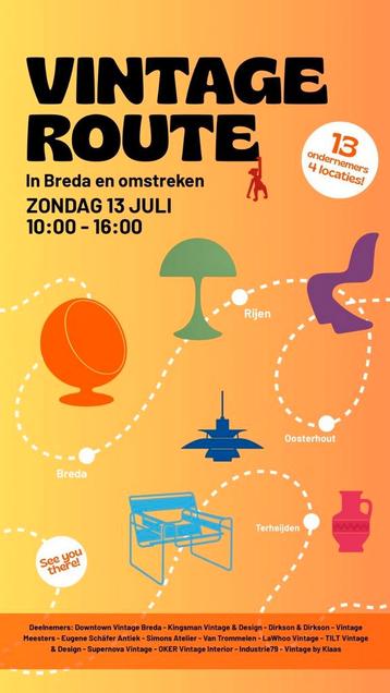 Vintage Route Brabant- ZONDAG 13 JULI  beschikbaar voor biedingen