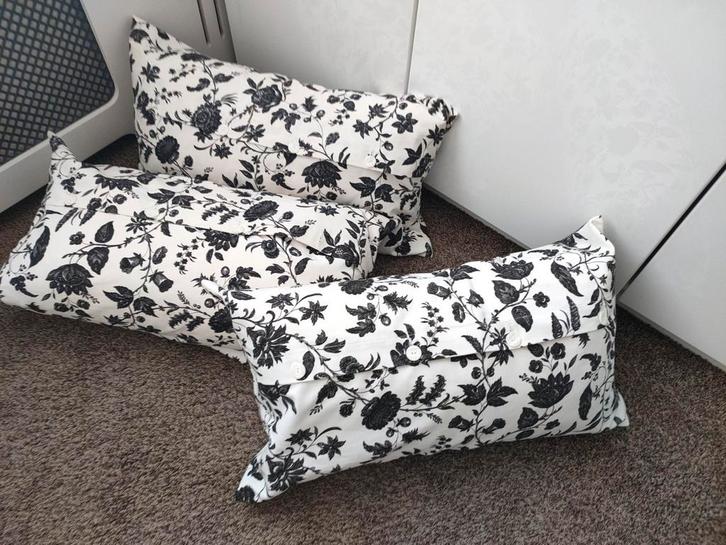 Ektorp kussens 3x, Huis en Inrichting, Woonaccessoires | Kussens, Zo goed als nieuw, Wit, Vierkant, Ophalen of Verzenden