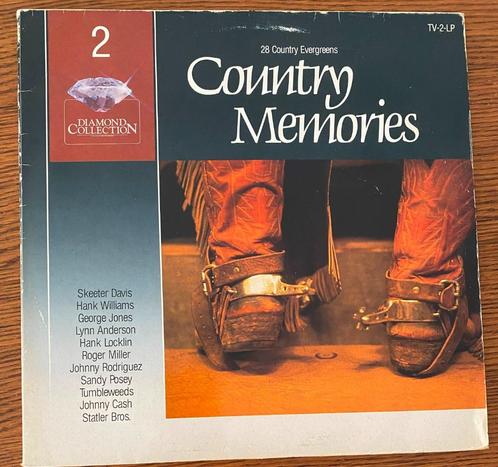 LP County Memories 28 Country Evergreens Dubbel LP, Cd's en Dvd's, Vinyl | Country en Western, Zo goed als nieuw, 12 inch, Ophalen of Verzenden