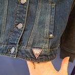 Guess denim jacket jas + grijze hoodie/mouwen mt XS nr 42598, Guess, Blauw, ., Guess