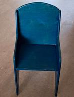 Degelijke multiplex peuter-/kleuterstoel evt. plus tafeltje, Ophalen, Gebruikt, Blauw, Eén