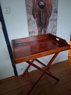 Groot dienblad met standaard, Huis en Inrichting, Ophalen, Zo goed als nieuw, Rond, Hout