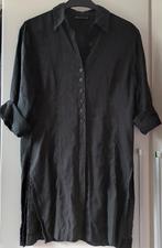 Linnen blouse lang splitjes zwart Expresso 42, Zwart, Maat 42/44 (L), Gedragen, Verzenden