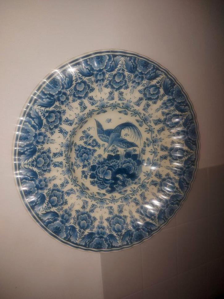 Delftsblauw Wandbord met Haan, Antiek en Kunst, Antiek | Wandborden en Tegels, Ophalen of Verzenden