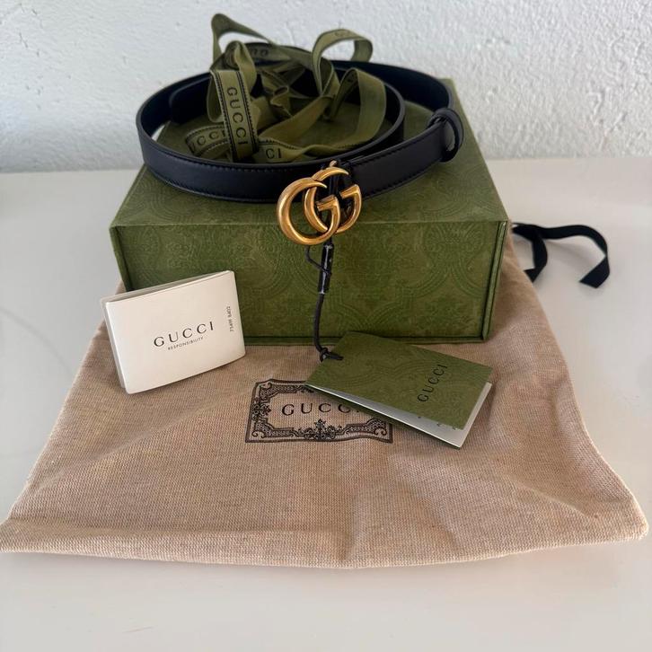 Gucci Riem, Sieraden, Tassen en Uiterlijk, Tassen | Damestassen, Zo goed als nieuw, Overige typen, Zwart, Ophalen of Verzenden