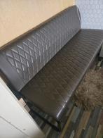 Eettafelbank met lederen bekleding, Gebruikt, 75 tot 100 cm, Ophalen of Verzenden, Rechte bank