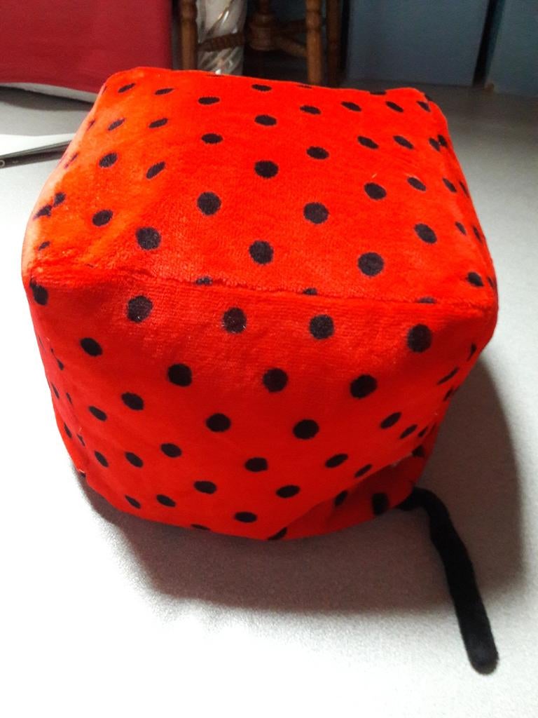 poef lieveheersbeest tijger print opblaasbaar zgan, Stof, Minder dan 50 cm, Minder dan 50 cm, Ophalen of Verzenden