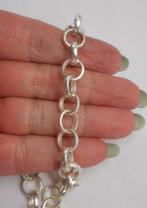 Zilveren jasseron collier nr.070, Sieraden, Tassen en Uiterlijk, Kettingen, Verzenden, Zo goed als nieuw, Zilver, Zilver