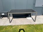 Aluminium tuintafel antraciet van kleur met glas plaat, Ophalen, Gebruikt, Rechthoekig, Aluminium