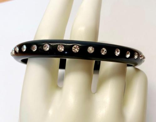 Vintage prachtige lucite armband met helder kristal, Sieraden, Tassen en Uiterlijk, Armbanden, Zo goed als nieuw, Verzenden