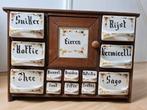 Vintage koffie, thee en kruidenkastje., Huis en Inrichting, Ophalen