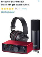 Focusrite Scarlett Solo Studio 4th gen studio bundel, Computers en Software, Geluidskaarten, Ophalen of Verzenden, Zo goed als nieuw