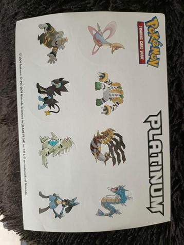 Pokémon platina stickers uit 2009 beschikbaar voor biedingen
