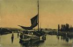 Gorinchem Keulsche Vaart met oude boot Tulpkaart 1908, Verzamelen, Ansichtkaarten | Nederland, Verzenden, Voor 1920, Gelopen, Zuid-Holland