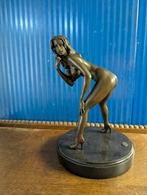 Bronzen sculptuur . Naakt , erotische beelden ., Antiek en Kunst, Ophalen of Verzenden