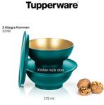 tupperware set allegra kommen 2x 275ml goud / dennengroen, Ophalen of Verzenden, Nieuw, Bak of Kom