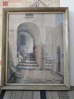 Oosters tafereel jacobus snoeck in oude lijst onder glas, Antiek en Kunst, Ophalen