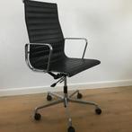 Vitra Eames gepolijst bureaustoel EA 119 leer, Bureaustoel, Zwart, Ophalen