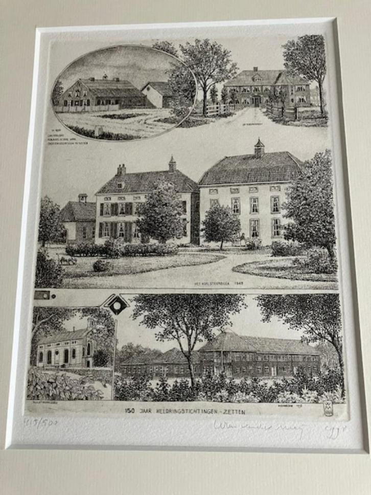 Ets Heldringstichtingen, Antiek en Kunst, Kunst | Etsen en Gravures, Ophalen of Verzenden