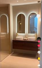 NIEUW 2x Toog/Boog badkamerspiegels met verlichting 45x100cm, Ophalen, Minder dan 50 cm, 100 tot 150 cm, Nieuw