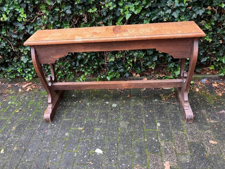 Eiken bankje of Sidetable, Huis en Inrichting, Tafels | Sidetables, Zo goed als nieuw, 25 tot 50 cm, 100 tot 150 cm, Rechthoekig