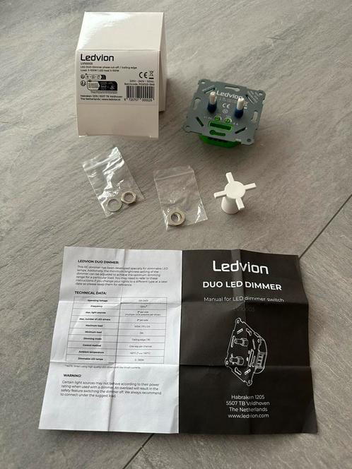 2x LED DUO-dimmer (Ledvion) 3-100, Doe-het-zelf en Verbouw, Elektra en Kabels, Nieuw, Ophalen of Verzenden