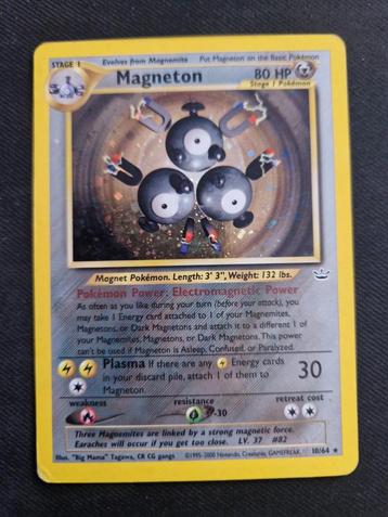 Magneton 010 Holo - Zeldzame Pokémonkaart! beschikbaar voor biedingen