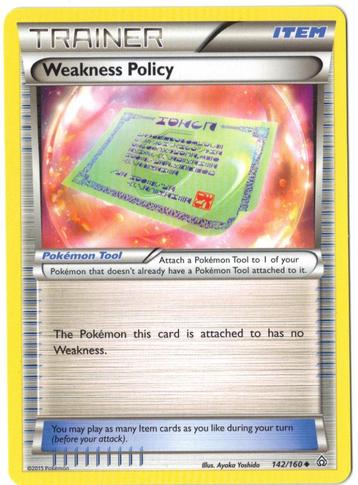 Pokemon Primal Clash,  Weakness Policy [uncommon] 142/160 beschikbaar voor biedingen