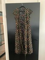 Zomerse wikkeljurk met goud accent/maat l, Kleding | Dames, Ophalen of Verzenden, Zo goed als nieuw, Blauw, Onder de knie