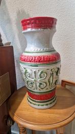 West Germany Vaas Crème Groen Rood - 40cm, Ophalen of Verzenden