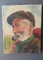 man met pijp, gesigneerd, Tsjoerka, Antiek en Kunst, Kunst | Schilderijen | Klassiek, Ophalen of Verzenden