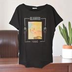 T-shirt 1995 zwart glamour glitter one size, Kleding | Dames, Ophalen of Verzenden, Nieuw, Zwart, Korte mouw