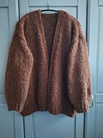 Nieuw handgemaakt alpaca bouclé vest, grote maat, Bruin, Maat 46/48 (XL) of groter, Nieuw, Ophalen of Verzenden
