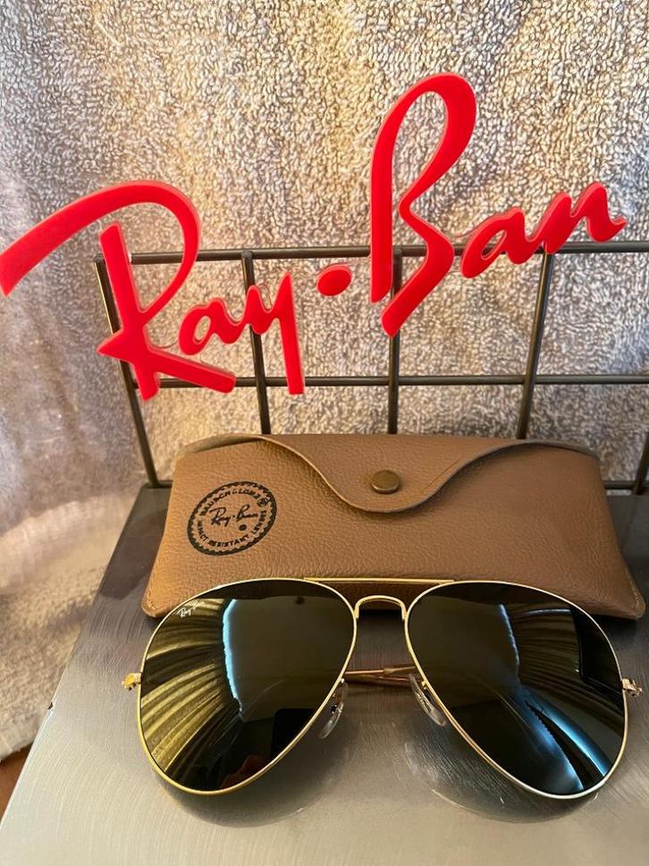 Vintage B&L piloten zonnebril Ray-Ban Aviator 60mm A12, Sieraden, Tassen en Uiterlijk, Zonnebrillen en Brillen | Heren, Zo goed als nieuw