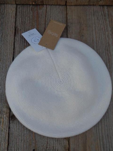 Naturel kleurige gebreide wollen baret van Fiebig  one size, Kleding | Dames, Hoeden en Petten, Nieuw, Pet, One size fits all