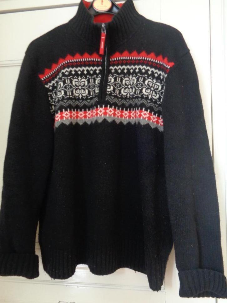 GAASTRA 80% lambswollen skitrui:mt XL., Kleding | Heren, Truien en Vesten, Zo goed als nieuw, Maat 56/58 (XL), Zwart, Ophalen of Verzenden