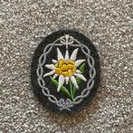 WWII Duitse Gebirgsjäger Edelweiss Badge, Ophalen of Verzenden, Duitsland, Embleem of Badge