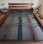 Ikea bed met Auping spiralen en nachtkastjes, Bruin, Tweepersoons, Ophalen of Verzenden, 180 cm