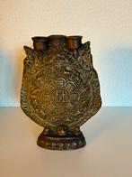 Antieke Bronzen dierenriem kandelaar, Ophalen of Verzenden, Koper of Brons