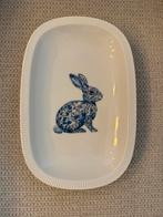 Vintage Arzberg porseleinen bord schaal delfts blauw konijn, Antiek en Kunst, Ophalen of Verzenden
