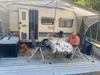 Zeer nette instapklare  Hobby de luxe easy 400, Caravans en Kamperen, Caravans, 90 kg, Standaardzit, Hobby, Omvormbare zithoek