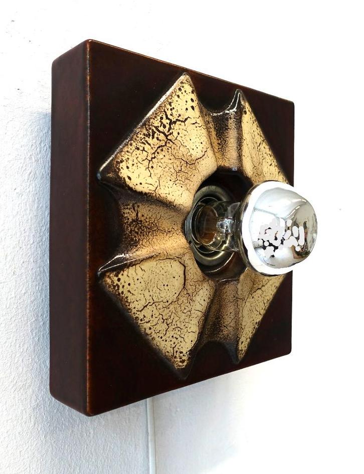 Vintage Fat Lava wandlamp keramiek PAN plafondlamp Space, Huis en Inrichting, Lampen | Wandlampen, Gebruikt, Ophalen of Verzenden