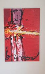 Mooi schilderij in de stijl van Herman Brood, Ophalen of Verzenden