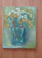 Schilderij vaas bloemen, Antiek en Kunst, Kunst | Schilderijen | Klassiek, Ophalen of Verzenden